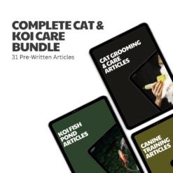 Complete Cat & Koi Care Bundle – 31 Pre-Written Articles